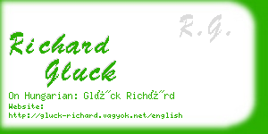 richard gluck business card