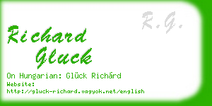 richard gluck business card